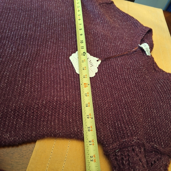 NWT Women's Cable Knit Pullover Sweater Plum Or Burgandy M - Picture 16 of 16